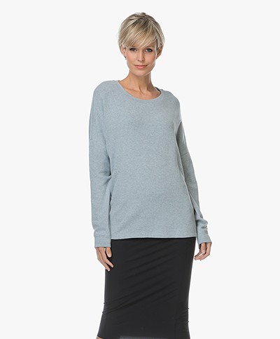 Denham Sweater Emmanuella Cotton Fleece - Dusk Blue