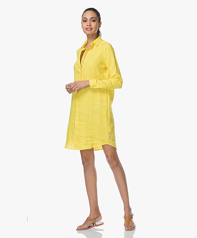 Josephine & Co Lyda Linen Shirt Dress - Yellow