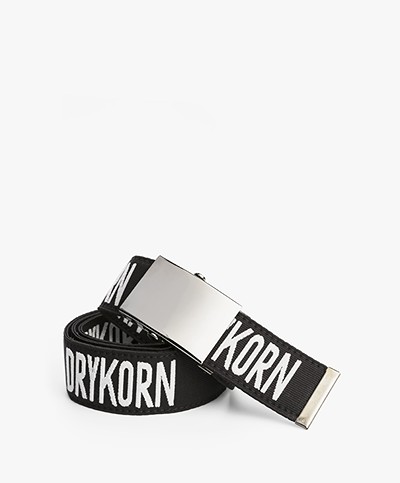 Drykorn Reliable Logo Belt - Black/White