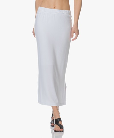 BRAEZ Salva Jersey Midi-skirt - White