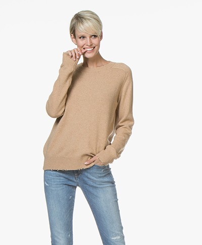 Drykorn Cady Distressed Sweater - Camel