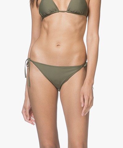 Calvin Klein Cheeky String Side Tie Bikini Briefs - Olive Night