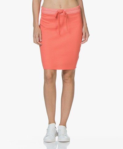 Josephine & Co Jotte Fine Knitted Pencil Skirt - Coral