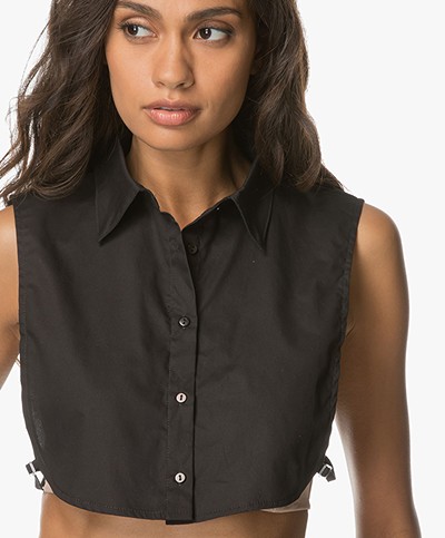 Woman by Earn Collar in Cotton - Black
