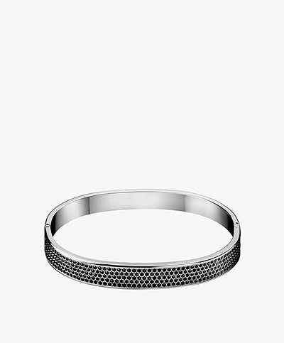 Calvin Klein Hook Bracelet - Black Swarovski 