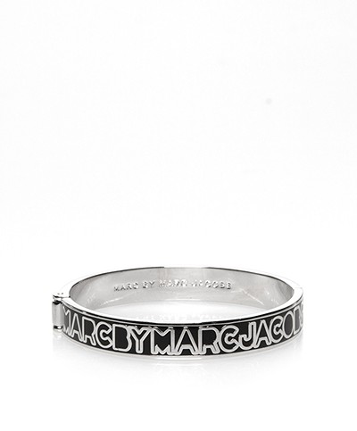 Marc Jacobs Emaille Armband - Zwart/Zilver