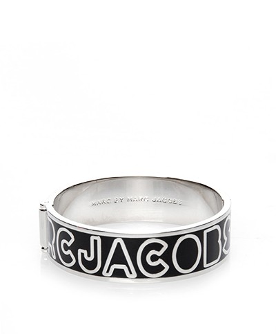 Marc Jacobs Hinge Armband - Zwart/Zilver