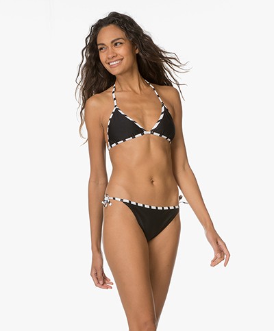 Petit Bateau Flo Bikini with Striped Detailing - Black