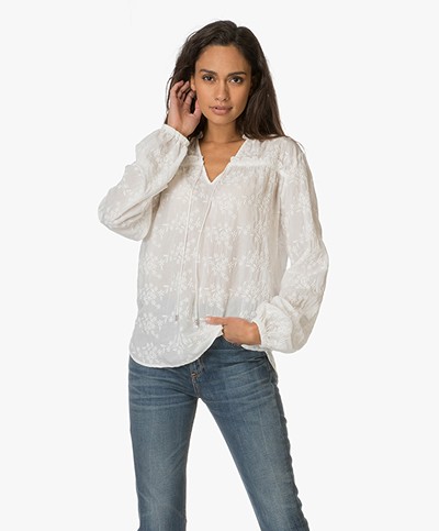 Drykorn Tulia Embroidered Blouse - Off-white