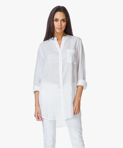 Repeat Linen Tunic Blouse - White