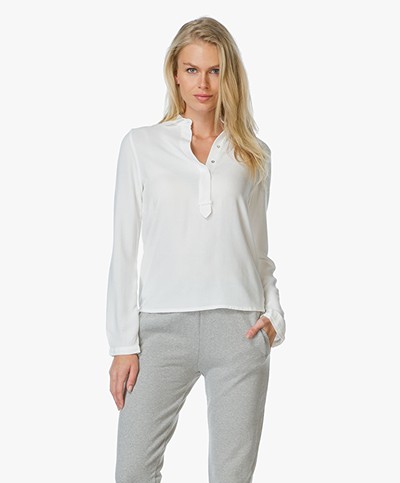 BY-BAR Simone Crepe Blouse - Off-White