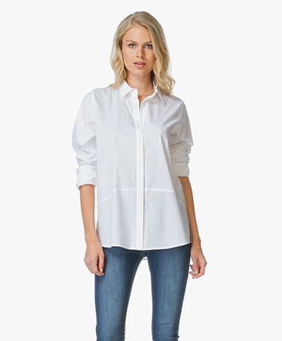 Repeat Crispy Cotton Shirt - White