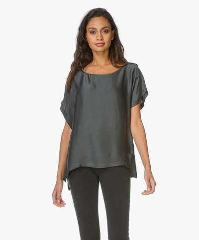 Drykorn Somia Cupro Blouse - Green