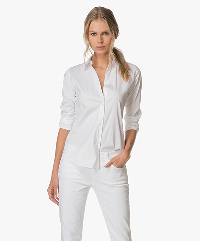 Theory Tenia Cotton Shirt - White
