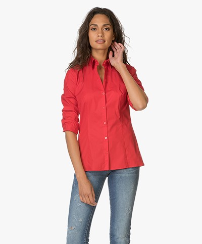 HUGO Etrixe Tailored Blouse - Bright Red