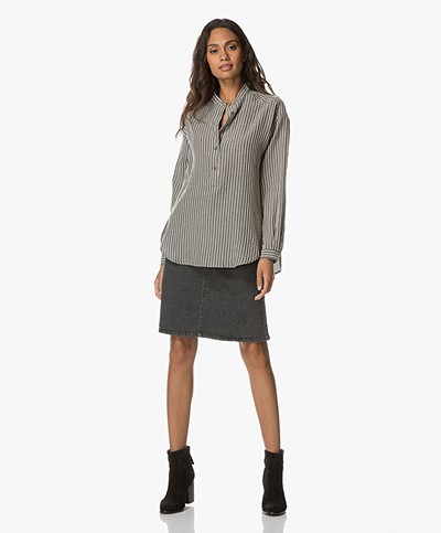 Closed Marian Striped Blouse - Anthracite