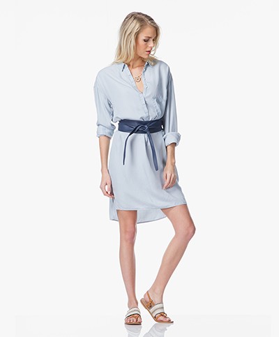 Drykorn Kikki Lyocell Shirt Dress - Light Blue