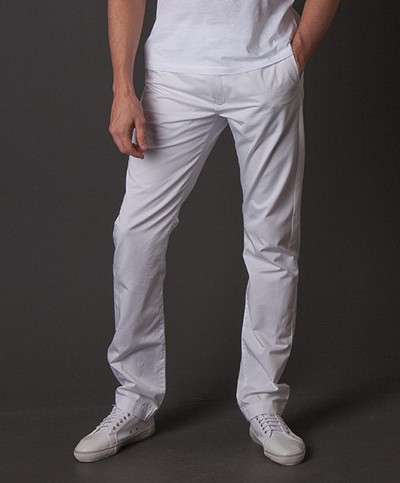 Filippa K Men Cotton Twill Pants - White