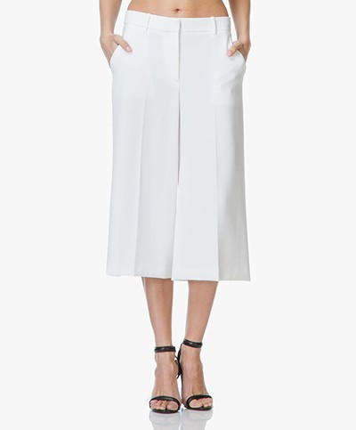 Theory Halientra Crepe Culottes - Eggshell