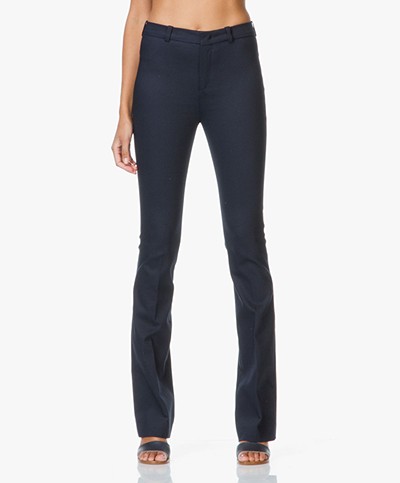 Drykorn Whip Flared Stretch Trousers - Dark Navy