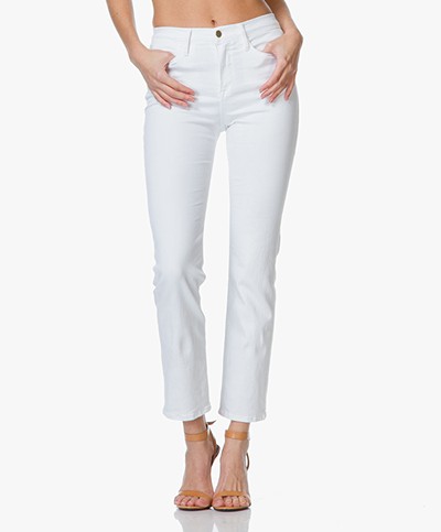 Frame Le High Straight Jeans - White 