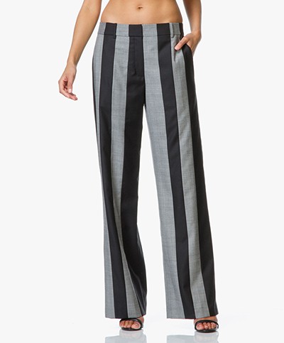 Alexander Wang Runway Wide Tailored Striped Pants - Pitch