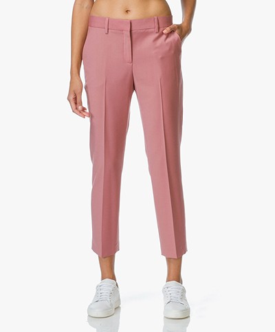 Theory Treeca Cropped Pants - Pink Willow