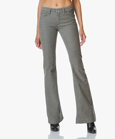 Indi & Cold Flared Corduroy Trousers - Grey
