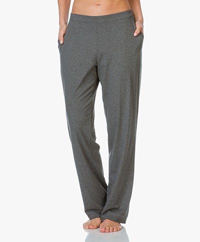 Sunday in Bed Paula Jersey Sweatpants - Dark Grey Melange