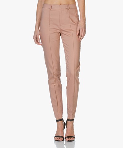 Drykorn Act Fine Cotton-Stretch Trousers - Blush