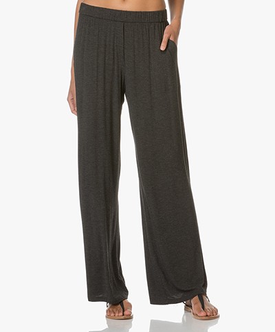 Majestic Jersey Loose-fit Pants - Anthracite chiné