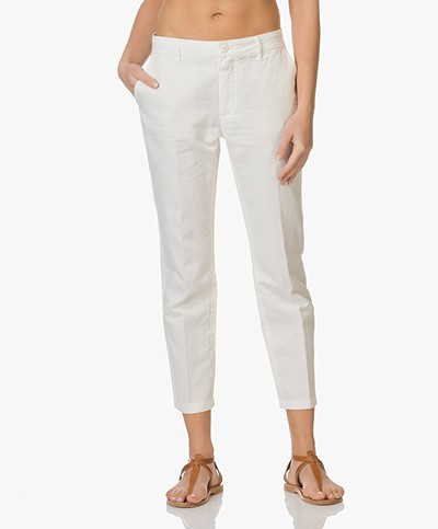 Closed Jack Linen and Cotton Blend Chinos - Off-White
