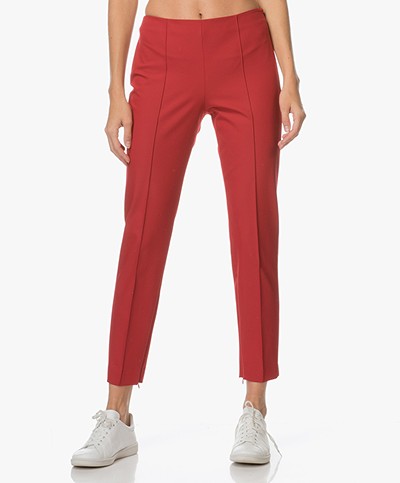 Theory Alettah Cropped Pants - Crimson Red