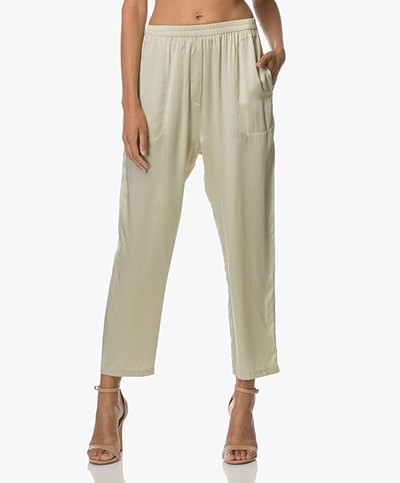 extreme cashmere N°48 Pygama Pants in Silk - Mint