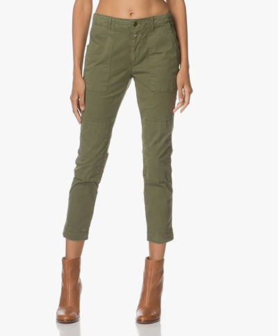 Closed Fibi Cropped Chino in Cotton - Olive