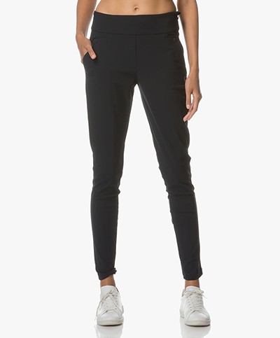 Woman By Earn Amber Travel Jersey Pants - Navy