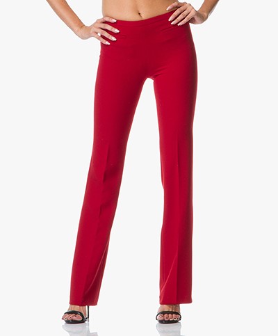Ba&sh Draze Jersey Flared Pantalon - Rouge