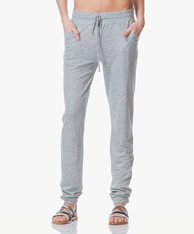 Majestic Linen Sweatpants - Grey Melange