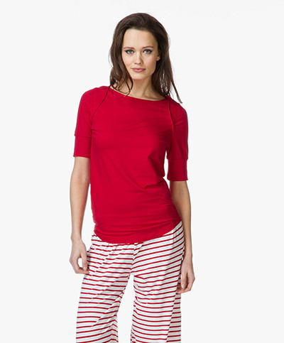 Sunday in Bed Odile Jersey Top - Rood