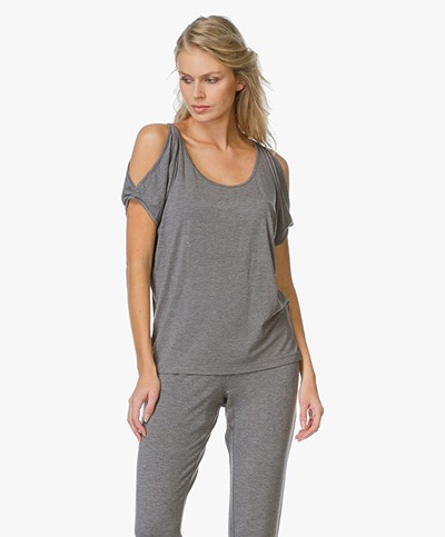Calvin Klein Cut-Out Top - Charcoal Heather