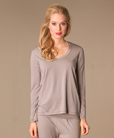 Sunday in Bed Francis PJ Shirt - Taupe