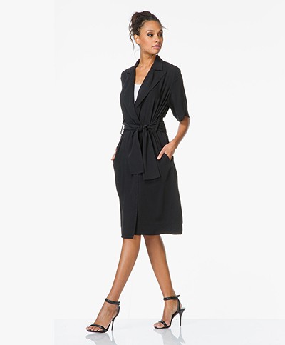 MM6 2 in 1 Dress and Coat - Black 