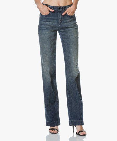 Drykorn Hi Jeans with Wide Legs - Navy