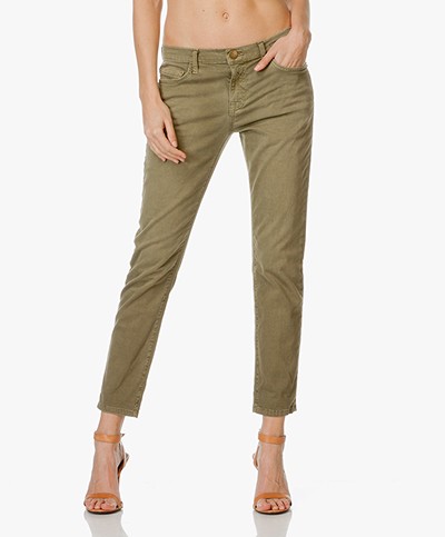 Current/Elliott The Fling Relaxed Fit Pants - Army Green 