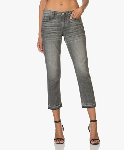 Current/Elliott The Cropped Straight Leg Jeans - Metal