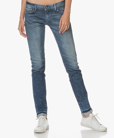 Denham Sally Straight Fit Selvedge Jeans - Middenblauw