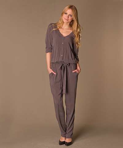 Anecdote Ivory Jumpsuit - Hot Stone