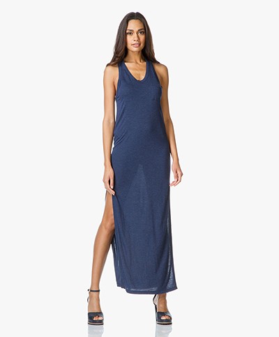 T by Alexander Wang Tank Dress with Chest Pocket - Marine