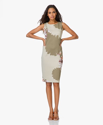 Kyra & Ko Olivia Dress with Floral Print - Green/Multicolored
