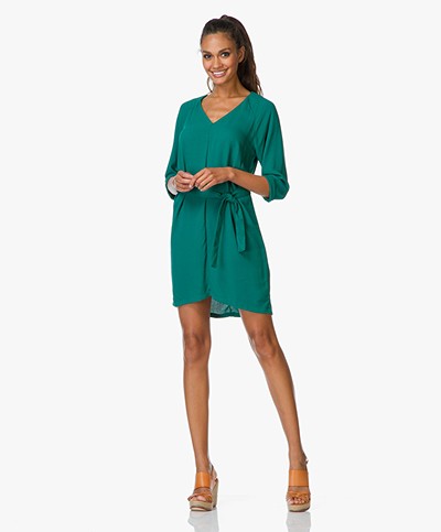 American Vintage Magdalena Crepe Tunic Dress - Mint Water 